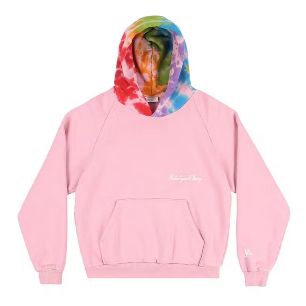 Cherry LA x United Arrows & Sons Pink Hoodie with Tie-Dye Hood